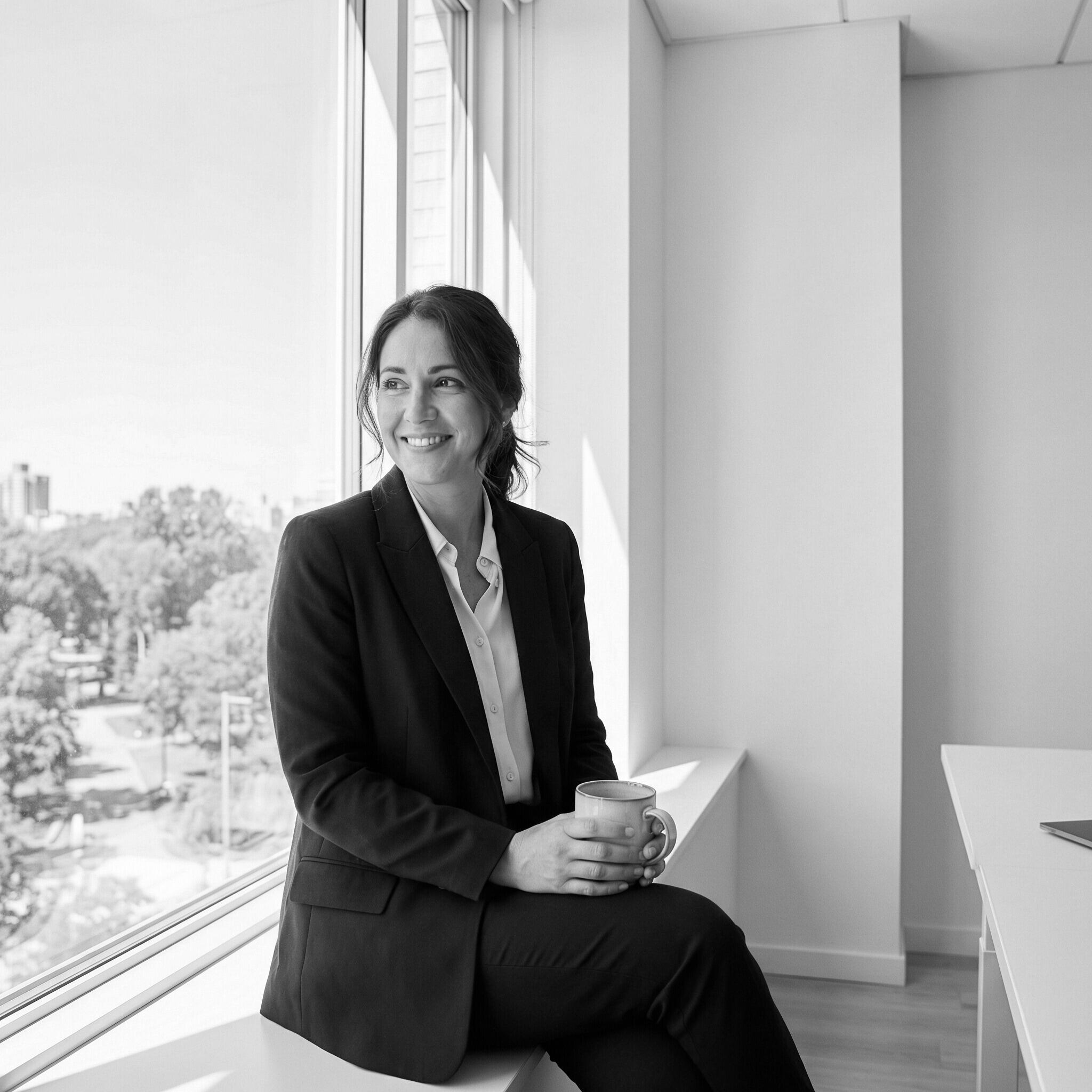 Frau die mentale Klarheit ausstrahlt